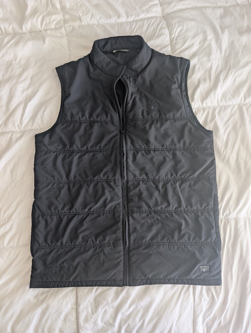 Men's Black Quilted Vest - Travis Mathew